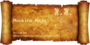 Menkina Maja névjegykártya